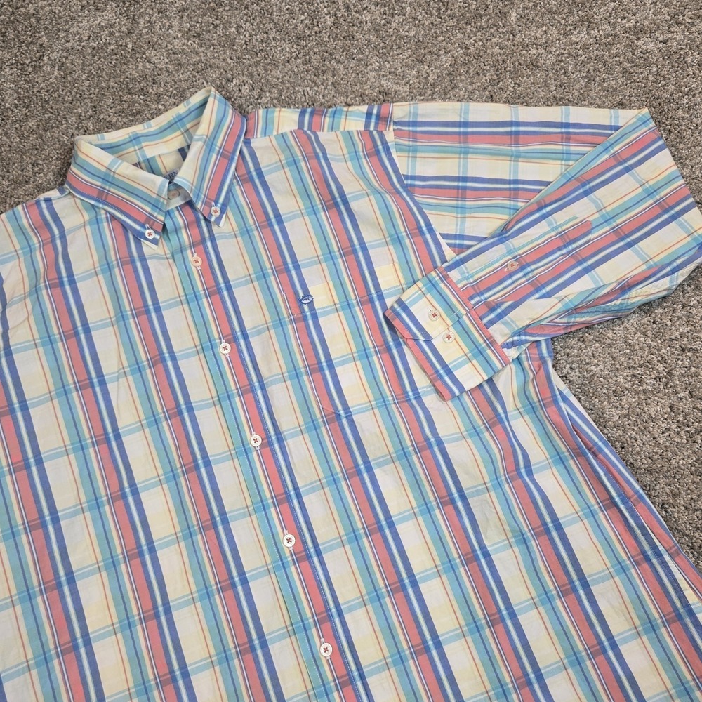 Southern Tide Button Down Mens Large‎ Plaid Multicolor Long Sleeve Shirt